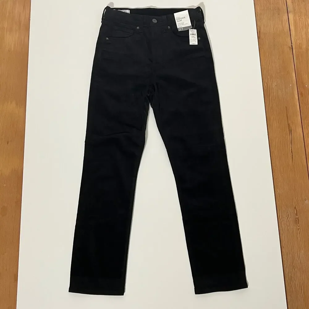 GAP Vintage Slim High Rise Black Velvet-Feel Jeans NWT Size 27R - Picture 3 of 8